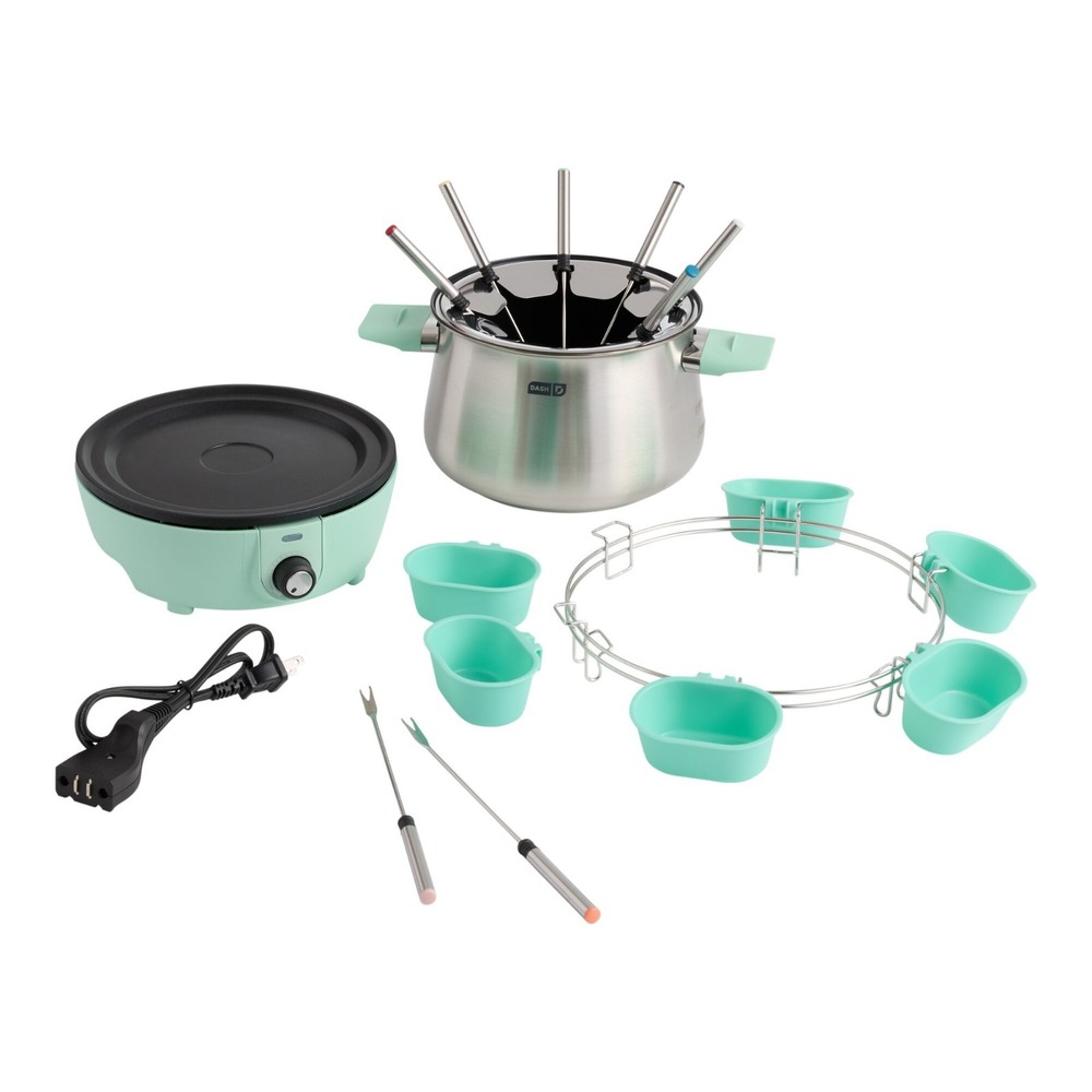 Dash Deluxe Stainless Steel Fondue Maker w/ Temperature Control